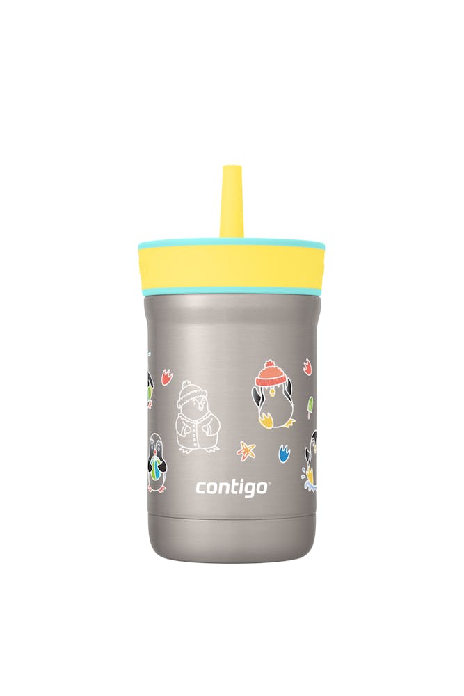 Kids Leighton Spill-Proof Stainless Steel Tumbler with Straw, 12oz V4