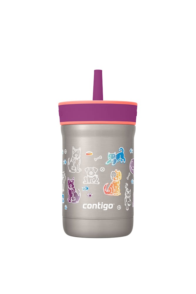 Kids Leighton Spill-Proof Stainless Steel Tumbler with Straw, 12oz H3